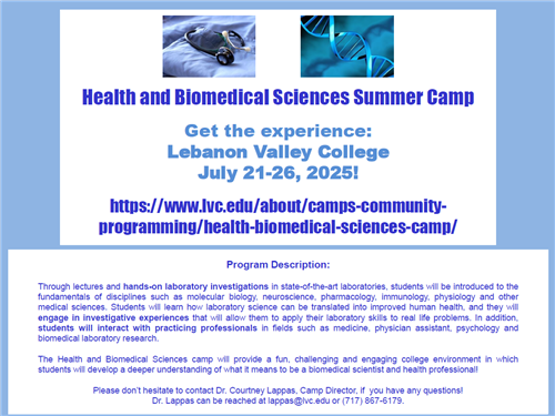 Health and Biomedical Sciences Summer Camp